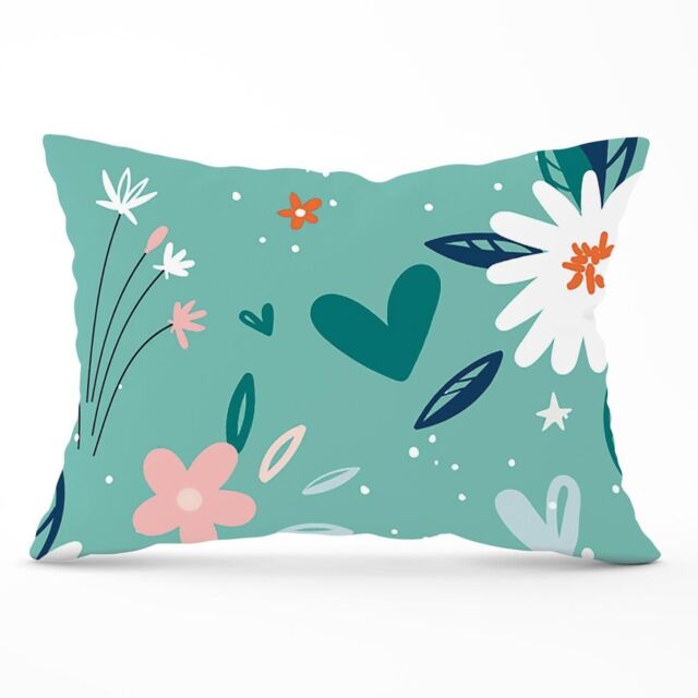 Warren Reed - Designer Garden Summer Flowers Cushions in Blue - Size: 60 cm x 60 cm - image 1
