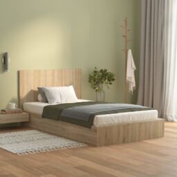Berkfield Home Bed Headboard Sonoma Oak 120x1.5x80 cm Engineered Wood in Brown - thumbnail 3