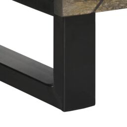 Berkfield Home Highboard Black 40x33x110 cm Solid Wood Mango - Size: 40 x 33 x 110 cm - thumbnail 8