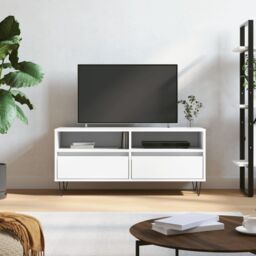 Berkfield Home TV Cabinet White 100x34.5x44.5 cm Engineered Wood