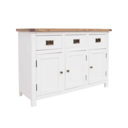 Cabinet Bits Lovere Off-White 3 Drawer 3 Door Sideboard Brass Drop Handle - thumbnail 2