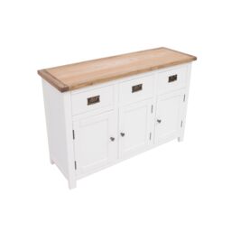 Cabinet Bits Lovere Off-White 3 Drawer 3 Door Sideboard Brass Drop Handle - thumbnail 3