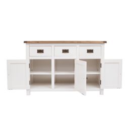 Cabinet Bits Lovere Off-White 3 Drawer 3 Door Sideboard Brass Drop Handle - thumbnail 5