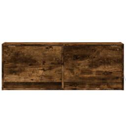 Berkfield Home TV Wall Cabinet with LED Lights Smoked Oak 100x31x35 cm in Brown - Size: 100 x 31 x 35 cm - thumbnail 6