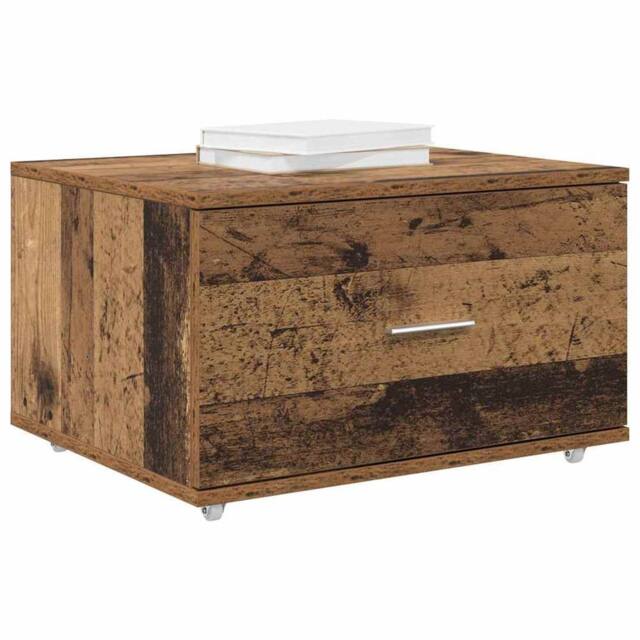 Berkfield Home Traditional Drawer Cabinet Old wood Particle board Medium Drawer in Brown - image 1