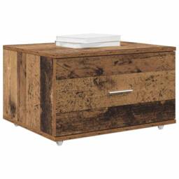 Berkfield Home Traditional Drawer Cabinet Old wood Particle board Medium Drawer in Brown - thumbnail 1
