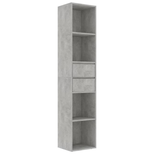 Berkfield Home Book Cabinet Concrete Grey 36x30x171 cm Engineered Wood - Size: 36 x 30 x 171 cm - image 1