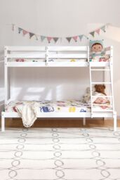 Home Discount Vida Designs Sydney Triple Sleeper Bunk Bed Frame Bedroom Furniture in White - Size: Single - thumbnail 6