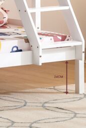 Home Discount Vida Designs Sydney Triple Sleeper Bunk Bed Frame Bedroom Furniture in White - Size: Single - thumbnail 5
