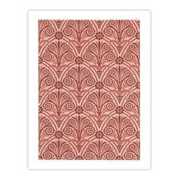 Artery8 GA & MA Audsley Framed Wall Art Antique Botanical Greek Pattern in Pink - Size: A4 - thumbnail 3