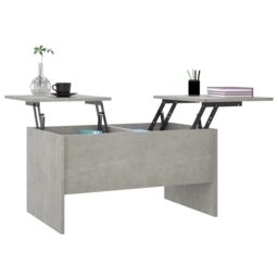 Berkfield Home Coffee Table Concrete Grey 80x50x42.5 cm Engineered Wood - thumbnail 4