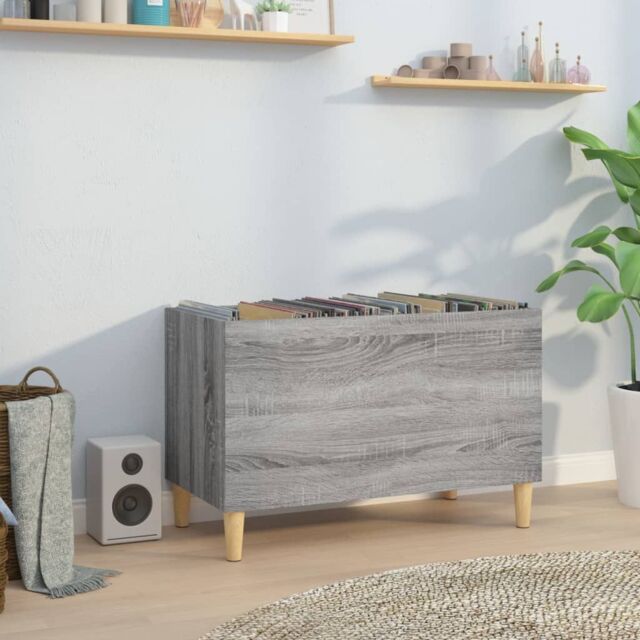 Berkfield Home Record Cabinet Grey Sonoma 74.5x38x48 cm Engineered Wood - image 1