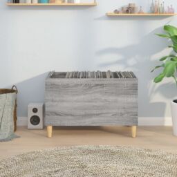 Berkfield Home Record Cabinet Grey Sonoma 74.5x38x48 cm Engineered Wood - thumbnail 3