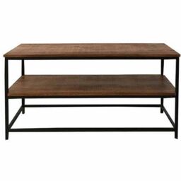 Jaipur Furniture Ltd Industrial Plasma TV Unit - Mango Wood/Iron - L45 x W110 x H55 cm - PP Sawn Finish in Brown - thumbnail 2
