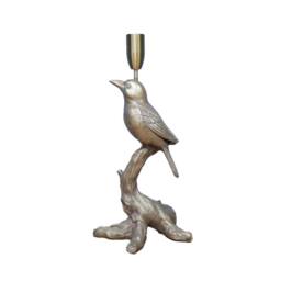 Gifts Direct 2 U Metallic Brass Bird Candle Holder in Metallic Gold