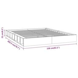 Berkfield Home Bed Frame 140x200 cm Solid Wood in Brown - thumbnail 8