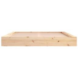 Berkfield Home Bed Frame 140x200 cm Solid Wood in Brown - thumbnail 4