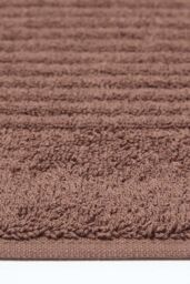 Homescapes Imperial Plain Cotton Bath Mat in Chocolate - thumbnail 3