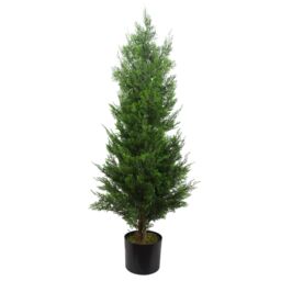 Leaf 120cm Artificial Cypress Topiary in Green - thumbnail 1