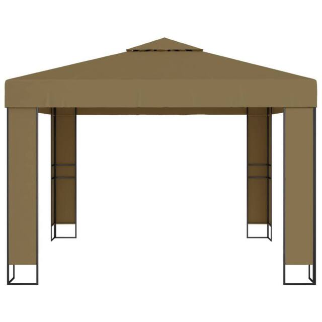 Berkfield Home Gazebo with Double Roof 3x3x2.7 m Taupe 180 g/m ² - image 1
