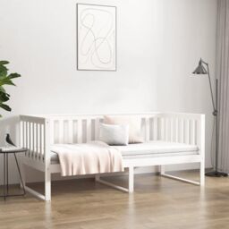 Berkfield Home Day Bed White 90x200 cm Solid Wood Pine - thumbnail 4