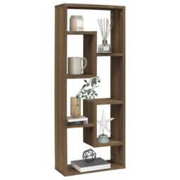 Berkfield Home Wall Shelf Brown Oak 36x16x90 cm Engineered Wood - Size: 36 x 16 x 90 cm - thumbnail 6