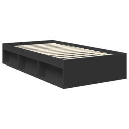 Berkfield Home Bed Frame with Headboard Black 100 x 200 cm Solid Pine Wood - thumbnail 5