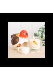 KDMD Robin Tealight Holder Ceramic Cup Cream Warm Glow - thumbnail 6