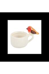 KDMD Robin Tealight Holder Ceramic Cup Cream Warm Glow - thumbnail 1