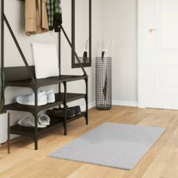Berkfield Home Rug HUARTE Short Pile Soft & Washable Grey 60x110 cm - Size: Medium - thumbnail 2