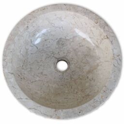 Berkfield Home Basin Marble 40 cm Cream - thumbnail 4