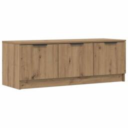 Berkfield Home TV Cabinet Artisan Oak 102x35x36.5 cm Engineered Wood in Brown - thumbnail 3