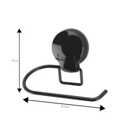 Showerdrape Suctionloc Black 3 Piece Suction Wall Mounted Bathroom Accessory Set - thumbnail 7