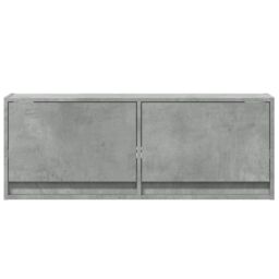 Berkfield Home TV Wall Cabinet with LED Lights Concrete Grey 100x31x35 cm - Size: 100 x 31 x 35 cm - thumbnail 6