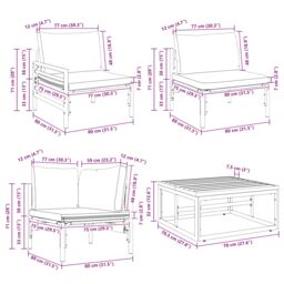 Berkfield Home Garden Sofa Set 9 pcs Anthracite Steel - thumbnail 9