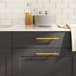 Berkfield Home Cabinet Handles 10 pcs Gold 128 mm Stainless Steel