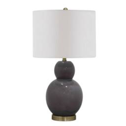 Minster 66cm Table Lamp - Ceramic - L33 x W33 x H66 cm in Dark Grey - thumbnail 1