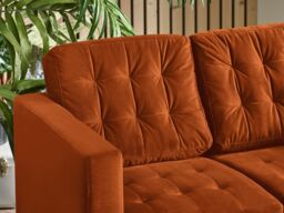 FurnitureboxUK Jade 2-Seater Soft Touch Velvet Sofa With Solid Wood Frame in Burnt Orange - thumbnail 3