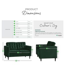 FurnitureboxUK Jade 2-Seater Soft Touch Velvet Sofa With Solid Wood Frame in Burnt Orange - thumbnail 7