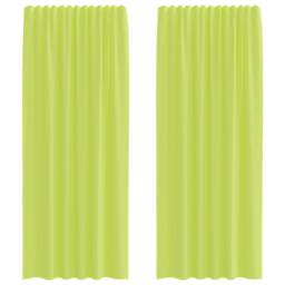 Berkfield Home Voile Curtains with Rod Pockets 2 pcs Apple Green - thumbnail 1