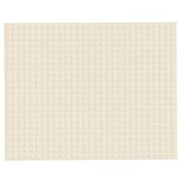 Berkfield Home Weighted Blanket Light Cream 235x290 cm 11 kg Fabric - thumbnail 3