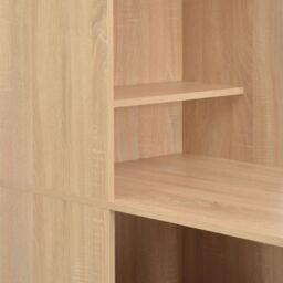 Berkfield Home Bar Table with Cabinet Oak 115x59x200 cm in Brown - Size: 115 x 59 x 200 cm - thumbnail 5