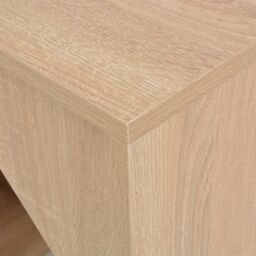 Berkfield Home Bar Table with Cabinet Oak 115x59x200 cm in Brown - Size: 115 x 59 x 200 cm - thumbnail 4