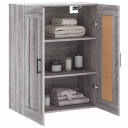 Berkfield Home Wall Mounted Cabinet Grey Sonoma 69.5x34x90 cm Engineered Wood - thumbnail 5