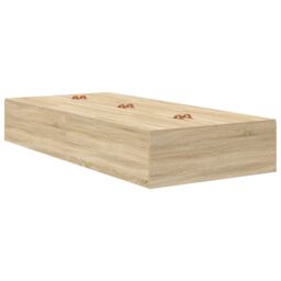 Berkfield Home Storage Bed Frame Sonoma Oak 90x200 cm in Beige - thumbnail 8