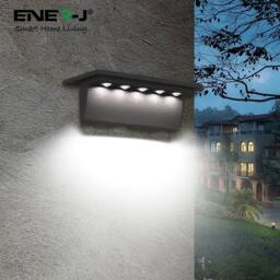 ENER-J Solar Decking Lights Pack of 2, Dual Colour LED, Black Finish - thumbnail 1