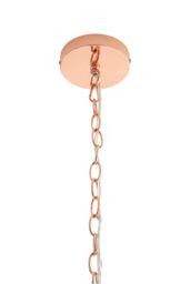 Orsina Medium Chrome Pendant Light, Reflective Industrial Ceiling Light With Glass Base, Flared Stepped Shade in Gold - thumbnail 3
