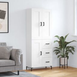 Berkfield Home Highboard White 69.5x34x180 cm Engineered Wood - thumbnail 1