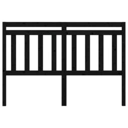 Berkfield Home Bed Headboard Black 126x4x100 cm Solid Wood Pine - Size: 126 x 4 x 100 cm - thumbnail 3