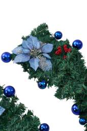 Garden Sanctuary 2.7m Artificial Christmas Garland Decorations with LED Lights - thumbnail 8
